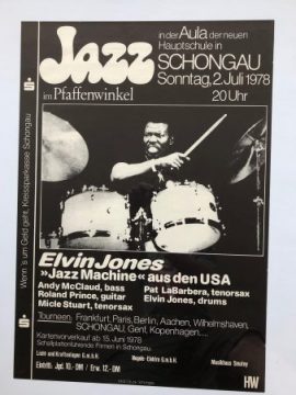 Elvin Jones in Schongau Juli 1978